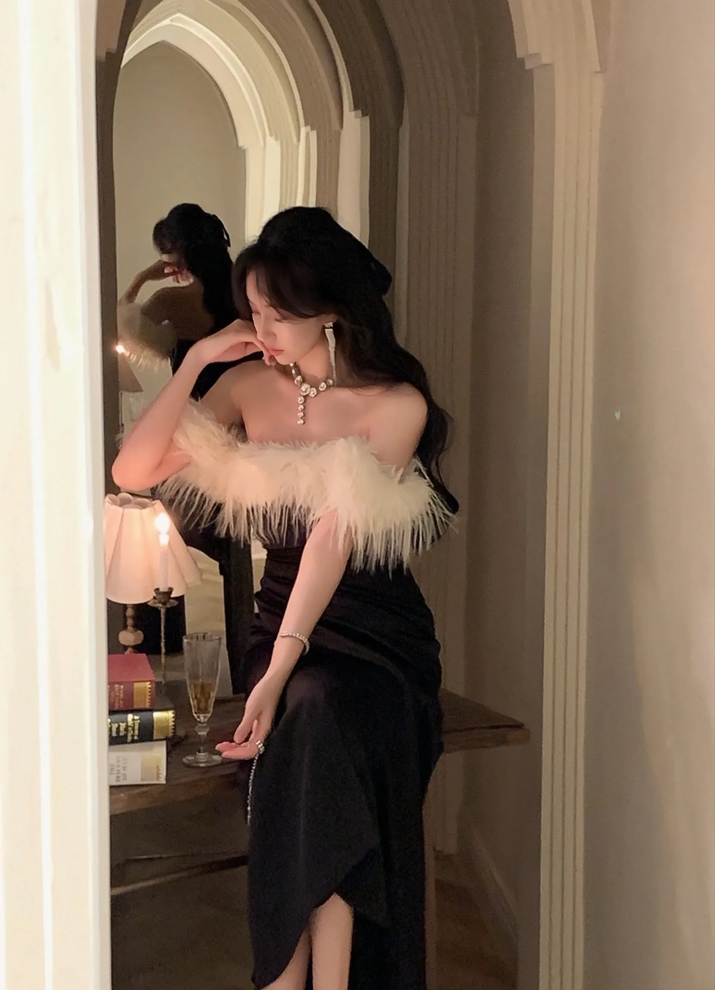 Luxury Formal Evening Dress For Women Bandage Dresses New Fashion Elegant Dress        S5416