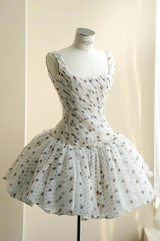 New Homecoming Dress Square Tulle Back to School Outfits Party Dress  D6489