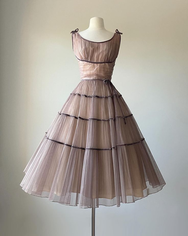 Light Pink Sleeveless A-Line Chiffon Midi Length Party Dresses Birthday Dresses, D1216