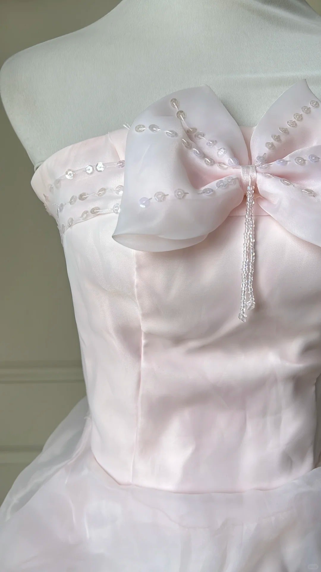 Cute Homecoming Dress Strapless Bowknot Tulle Back to School Outfits Party Dress  D6467