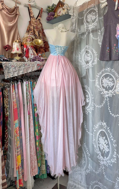 Charming Homecoming Dress Sweetheart Tulle Rinestone Hi-Lo Prom Dress Back to School Outfits Party Dress  D6192
