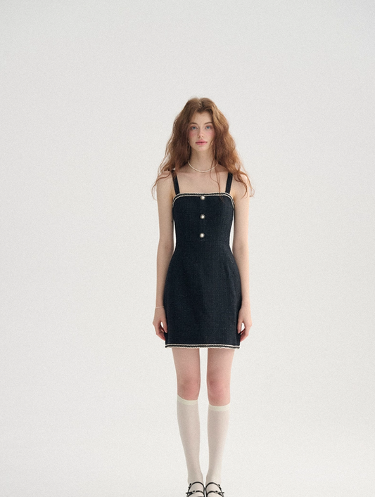 French style suspender skirt summer black short skirt short skirt knitted dress female summer R3490