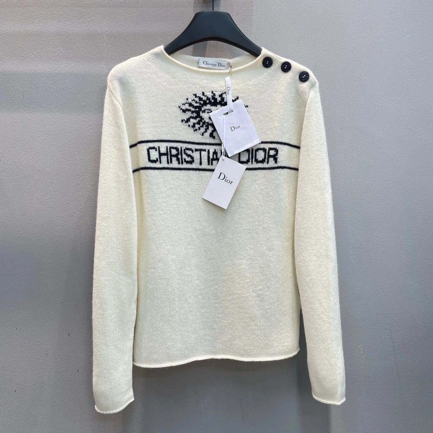 DIOR 25S SHOULDER-BUTTON SWEATER 538