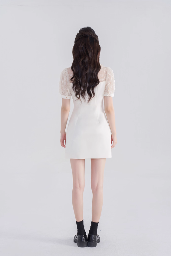 New Chinese style dress women's slim short skirt new style high waist baby collar skirt R4464