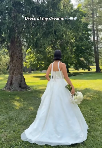 Simple Ball Gown Spaghetti Straps White Satin Long Wedding Dresses Bridal Dress