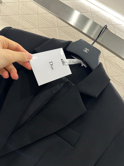 CD 25 Blazer With Belt Lapel Polyester