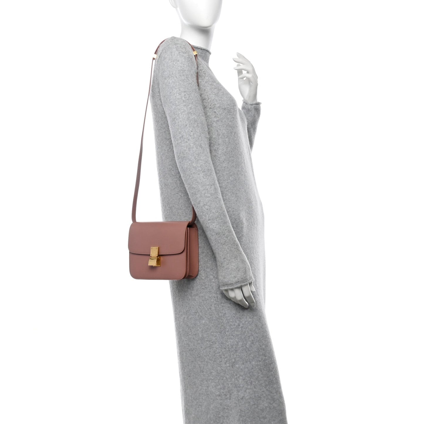 Box Calfskin Teen Classic Box Flap Bag Antique Rose