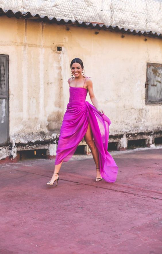 New arrive fuchsia prom dress Evening Gown Party Dress