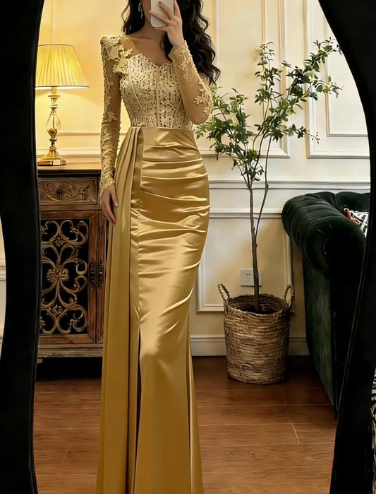Charming Prom Dress V-neck Pleated Gala Dress Cocktail Dress Evening Dress  D4587