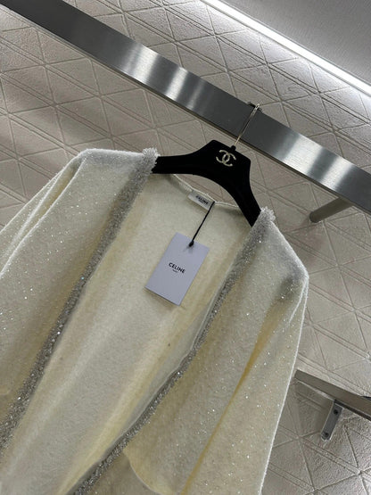 CELINE 25S BEADED KNIT CARDIGAN 0124