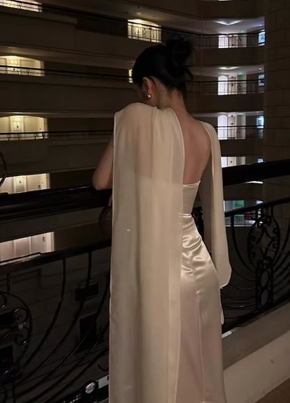 Minimalist Prom Dress Strapless Gala Dress Long Evening Dress Formal Dress   D4626