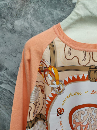 HM 25 Sweater Peach Orange Wool 89215