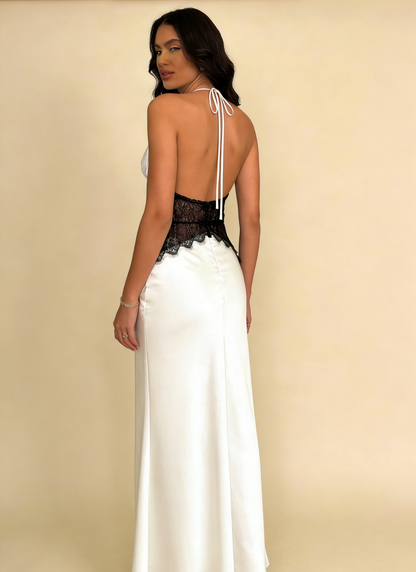 Pretty Prom Dress V-neck Backless Lace Long Evening Dress Gala Dress Party Dress   D4631