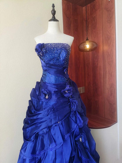 Charming Prom Dress Strapless Tiered Cocktail Dress Evening Dress Gala Dress      D4647