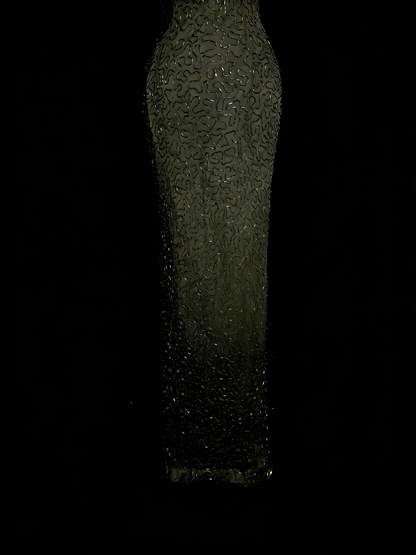 Sexy Prom Dress Black Crew Neck Fitted Beading Cocktail Dress Evening Dress Wedding Guest Dress      D4659