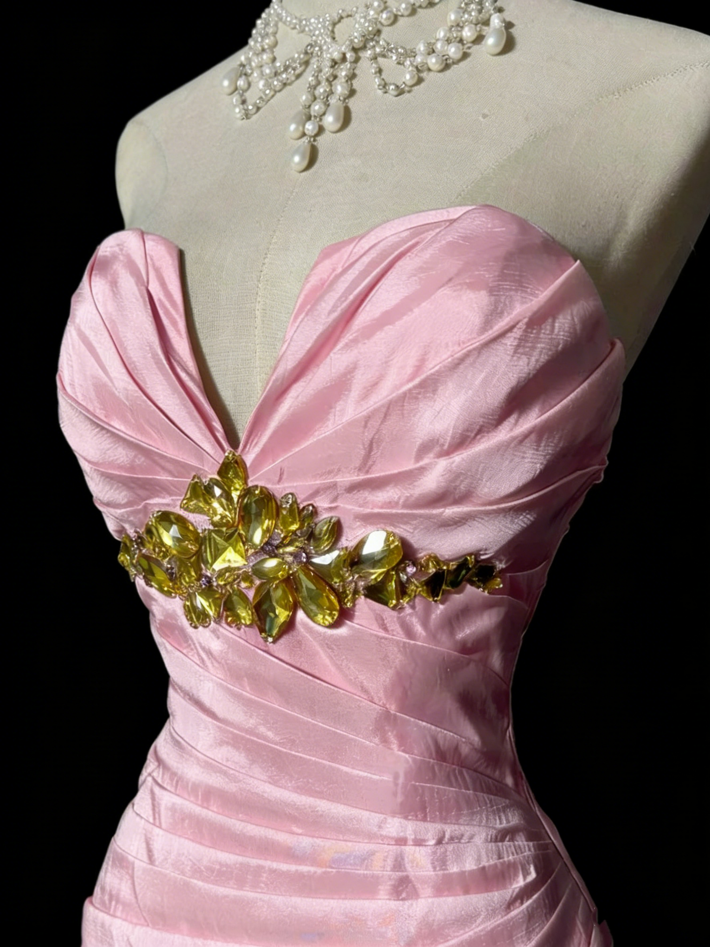 Charming Prom Dress Light Pink Sweetheart Pleated Tiered Mermaid Gala Dress Evening Dresses Birthday Party Dress      D4661