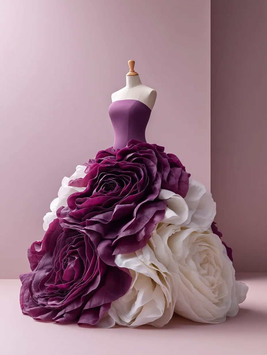 Chic Ball Gown Strapless Pleated Ruffle Prom Dresses Evening Gown Sweet 16 Dress       D4704
