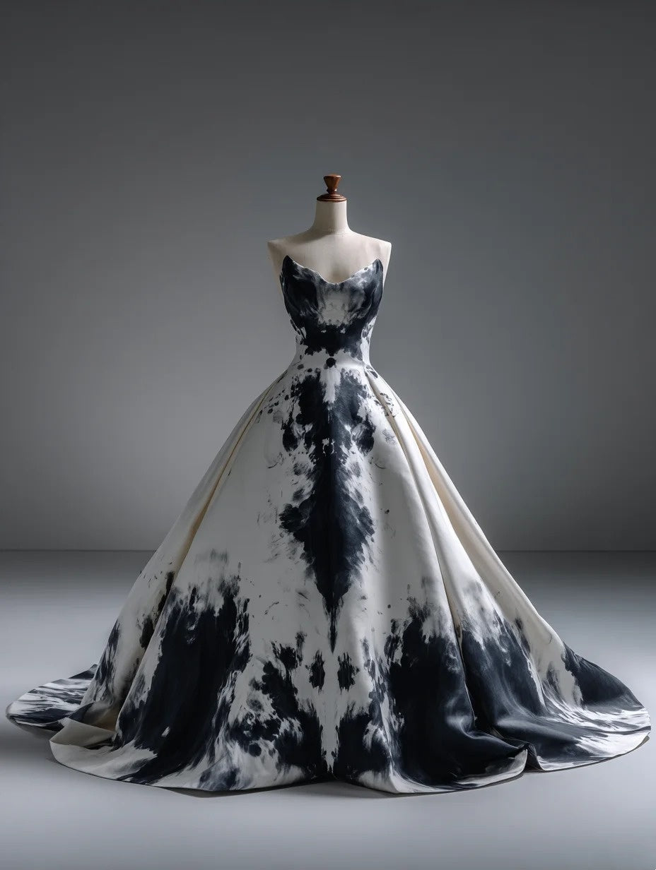 Fashion Ball Gown Strapless Prom Dresses Evening Gala Gown Birthday Dress       D4706