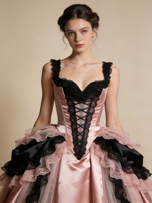 Stunning Ball Gown Black Pink Sweetheart Pleated Prom Dresses 17th Dress Evening Gala Gown      D4836