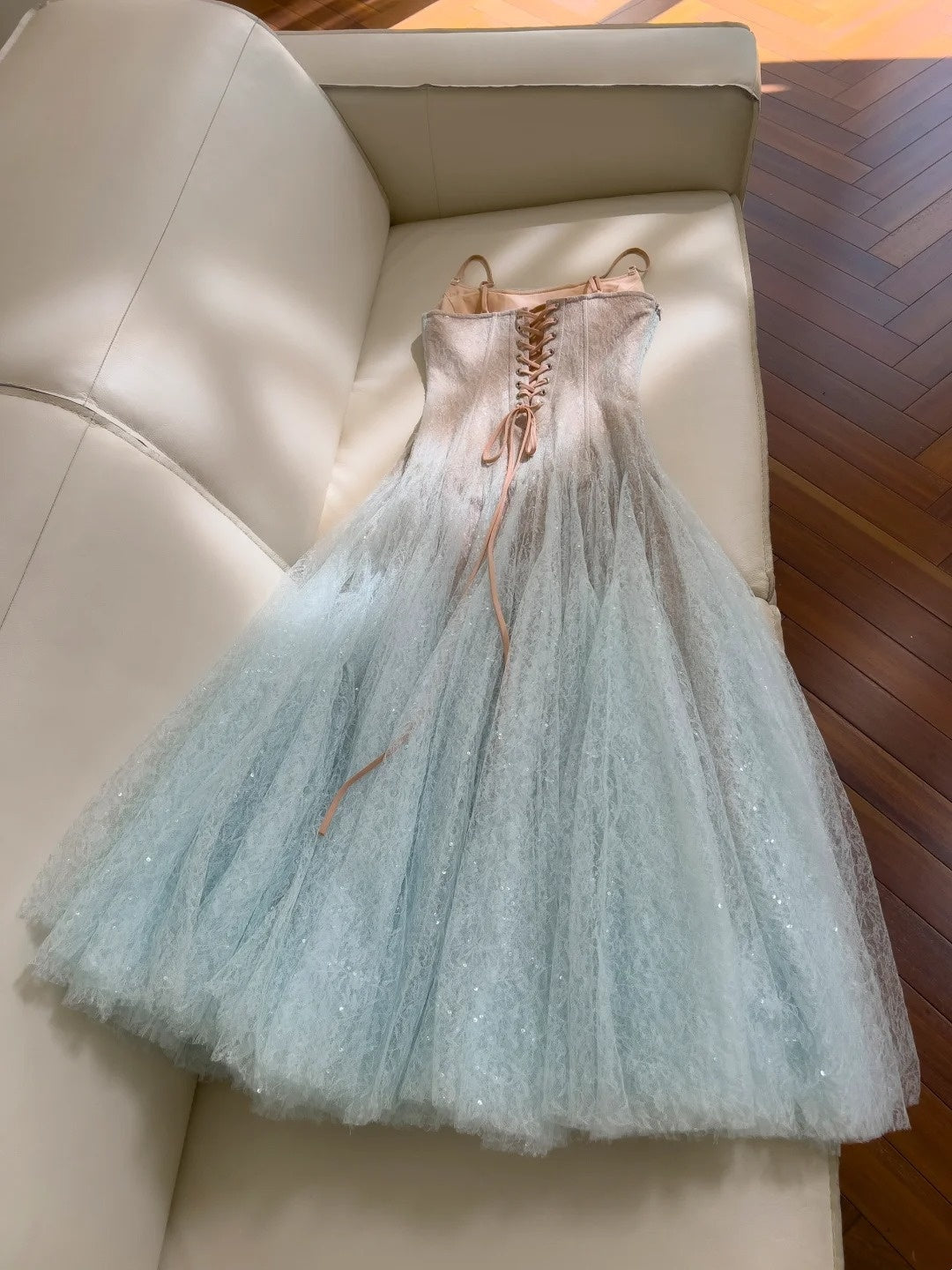 Sparking Prom Dress Spahetti Straps Pleated Gala Evening Gown Dress Birthday Party Outfits    D4891