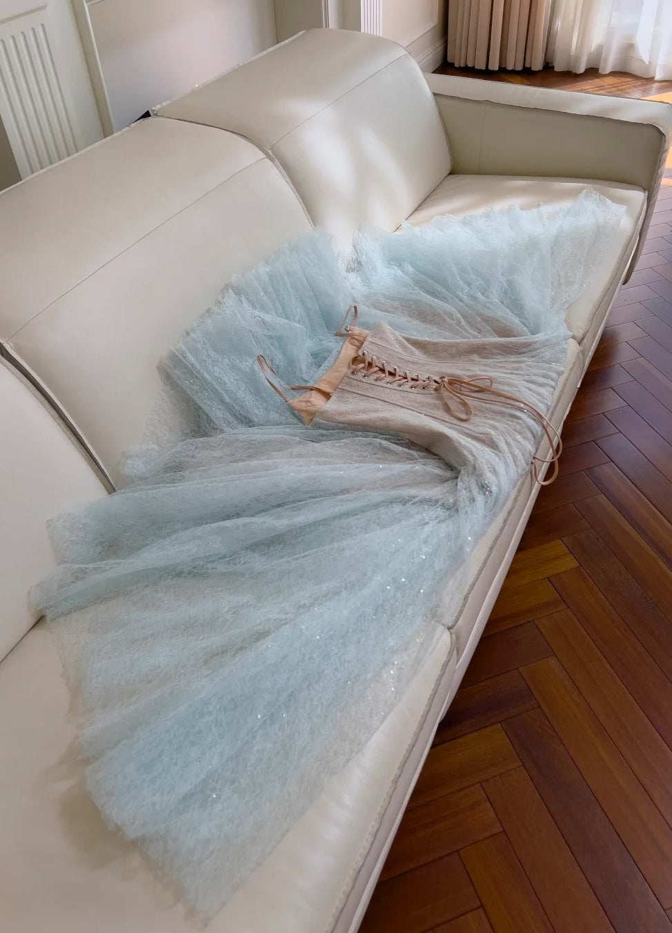 Sparking Prom Dress Spahetti Straps Pleated Gala Evening Gown Dress Birthday Party Outfits    D4891