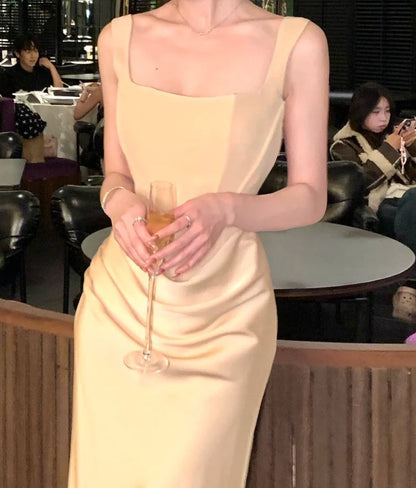 Pretty Prom Dress Square Neck Gala Gown Party Outfits Evening Dress   D4932