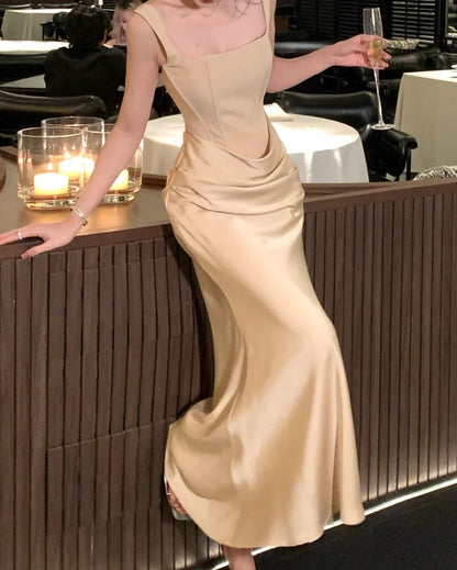 Pretty Prom Dress Square Neck Gala Gown Party Outfits Evening Dress   D4932
