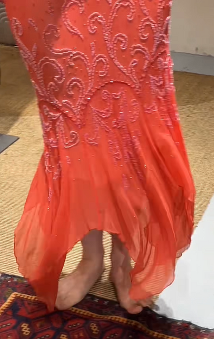 Pretty Prom Dress Chiffon Spaghetti Straps Beading Evening Dresses Gala Gown Cocktail Outfits       D4965