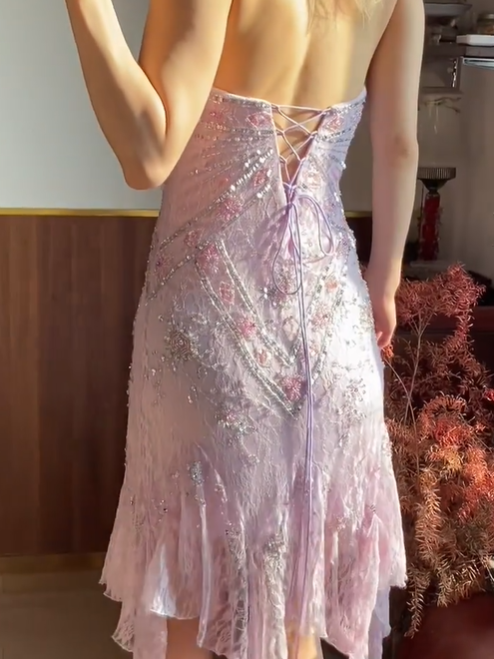 Chic Prom Dress Strapless Beading Evening Dresses Gala Gown Cocktail Outfits       D4969