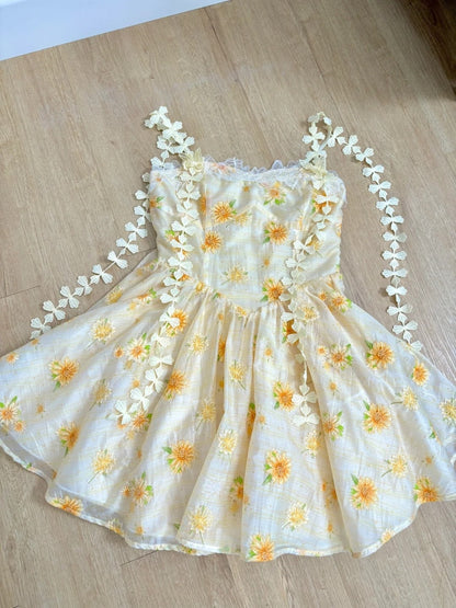 Pretty Homecoming Dress Spaghetti Straps Floral Short Prom Dress Cocktail Outfits Birthday Party Dress  D4984