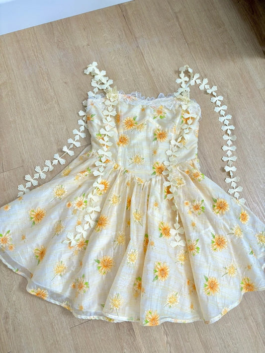 Pretty Homecoming Dress Spaghetti Straps Floral Short Prom Dress Cocktail Outfits Birthday Party Dress  D4984