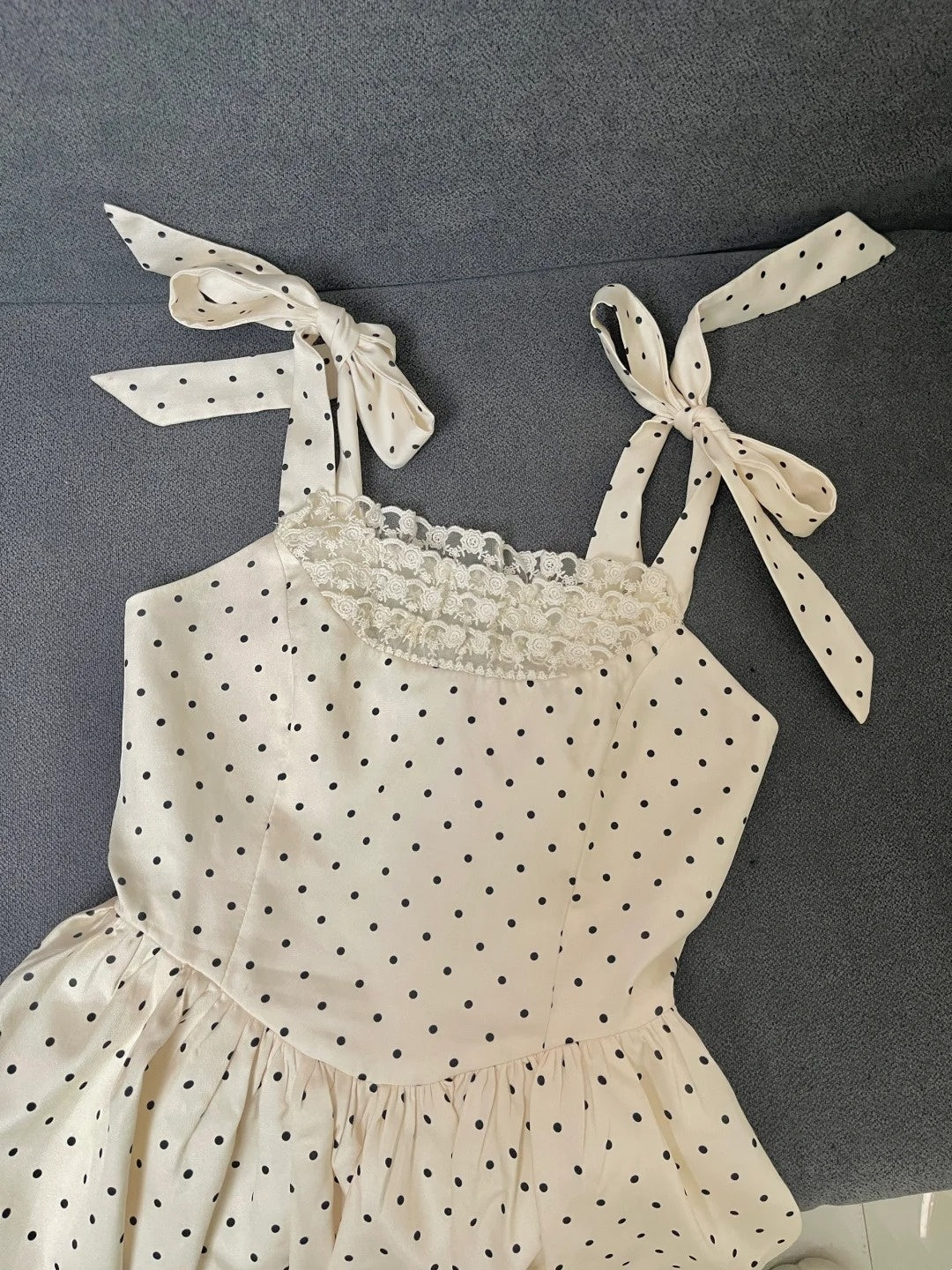 Beauty Homecoming Dress Straps Pleated Polka Dot Short Prom Dress Back to School Outfits Birthday Party Dress  D4989