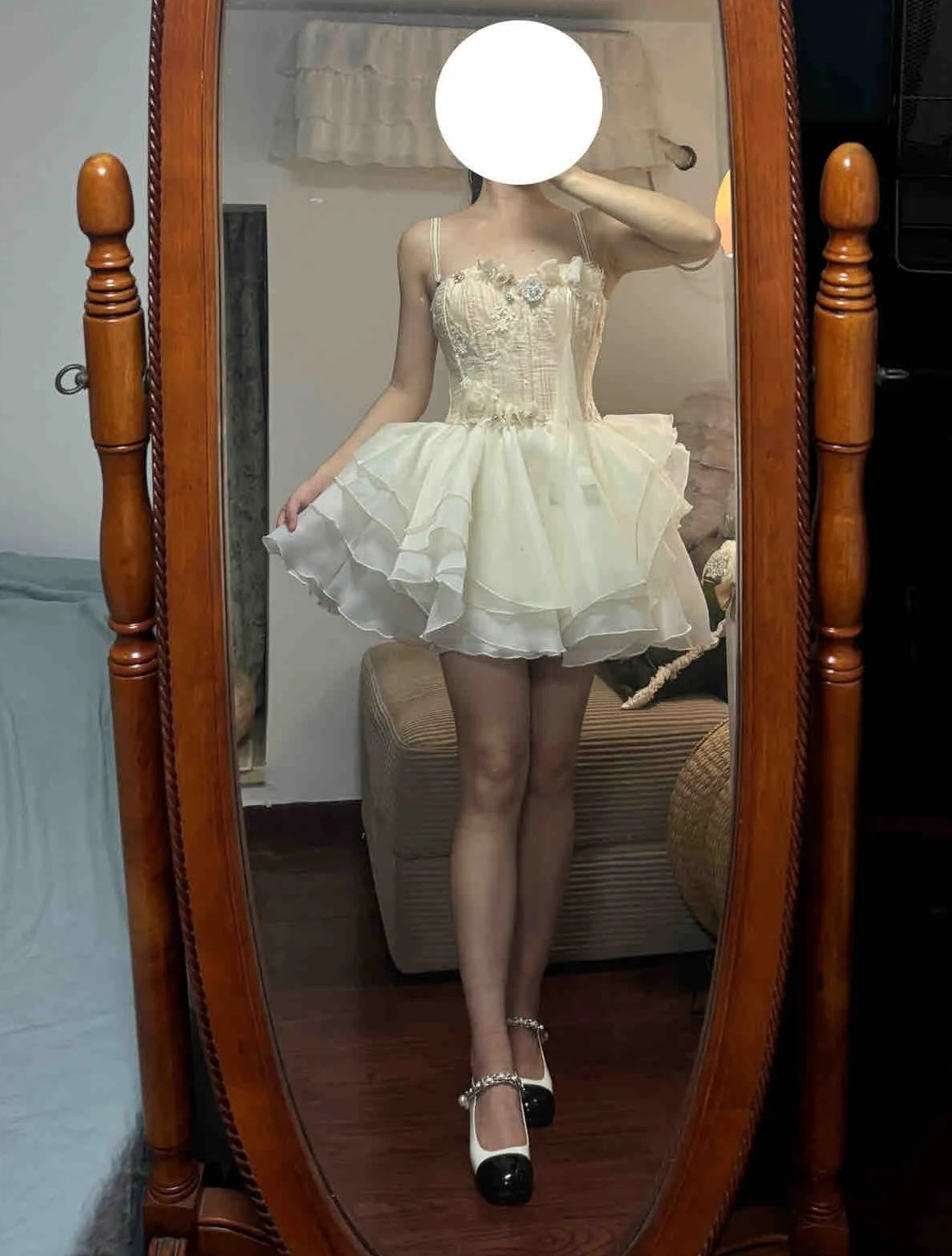 Chic Homecoming Dress Spaghetti Straps Tulle Short Prom Dress Back to School Outfits Birthday Party Dress  D4992