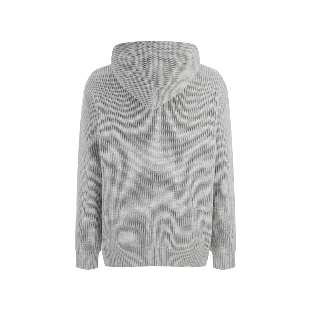 CELINE Patch Embroidered Hoodie Sweater Wool Cotton