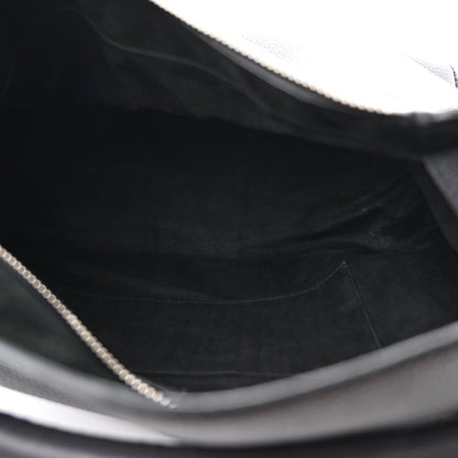 Calfskin Large Puzzle Edge Bag Dark Grey