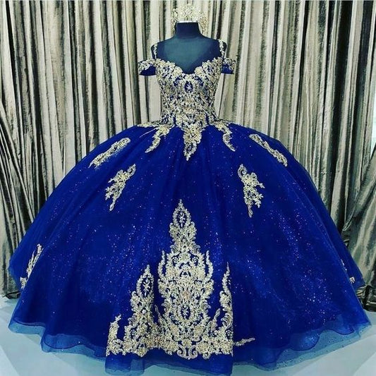 Blue Ball Gown Prom Dresses Blue Evening Gown