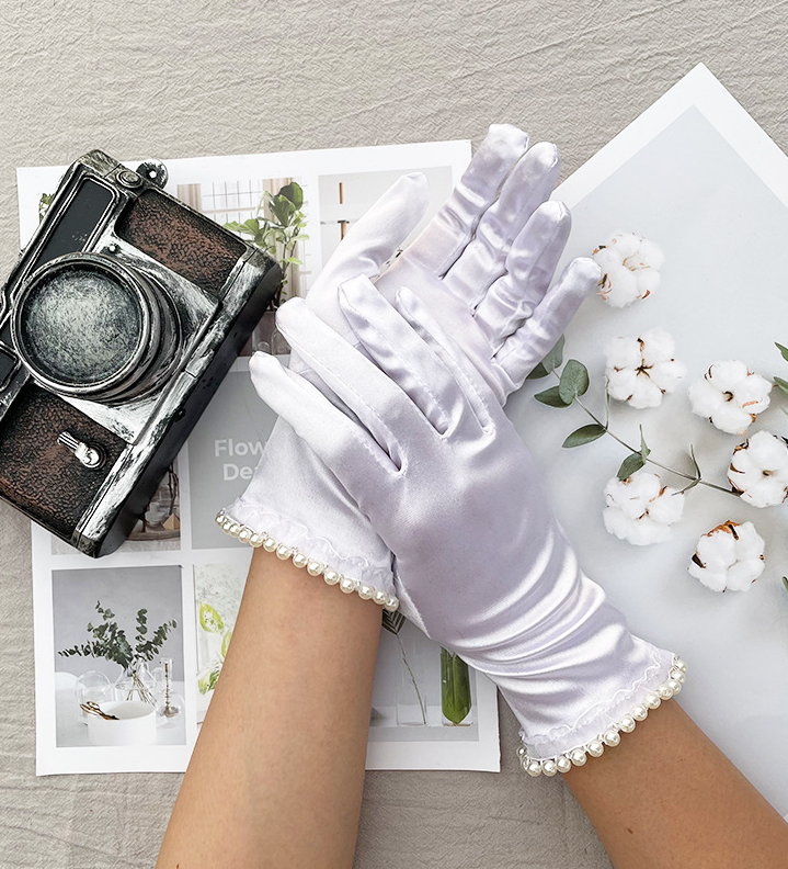 Wedding decoration etiquette reception jewelry exhibition elastic clothing gloves     S6274