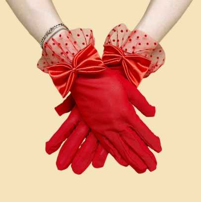 Lace gloves women elegant short gloves tea party gloves summer gloves women girls wedding     S6211