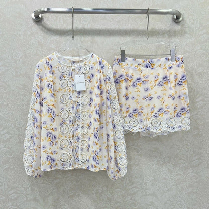 ZIMMER NEW PRINTED TOP AND SHORTS SET 269293