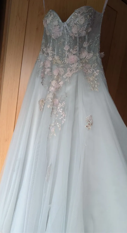 Charming Prom Dress Sweetheart Applique Long Evening Dress Party Outfits Gala Gown     D5009