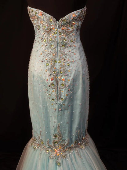 Sparkling Prom Dress Sweetheart Crystal Mermaid Formal Gown Evening Dress Gala Dress     D5066
