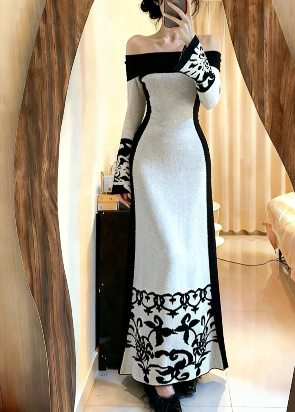 90s Elegant Prom Dress Off Shoulder Formal Gala Gown Evening Dress Birthday Party Dress     D5078