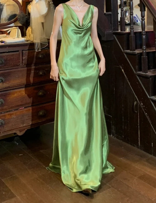 Elegant Prom Dress Satin Mint Green Straps Gala Gown Formal Evening Dress 18th Birthday Party Dress    D5217