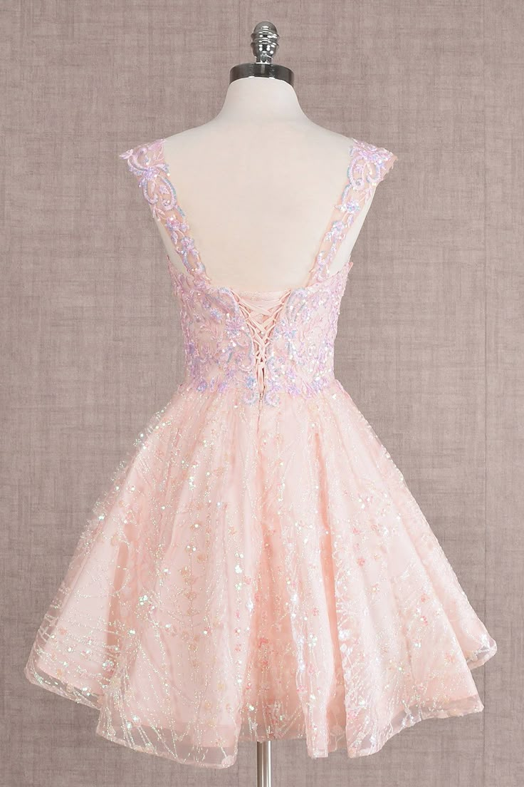 Pretty Gold Lace Butterfly Appliques Short Homecoming Dress Formal 20th Birthday Party Dress S914