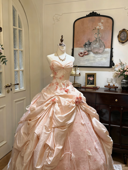 Pretty Ball Gown Sweetheart Pleated Evening Dress Quinceanera Dress 18th Birthday Prom Gown       D5324