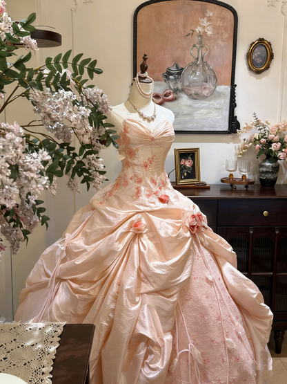 Pretty Ball Gown Sweetheart Pleated Evening Dress Quinceanera Dress 18th Birthday Prom Gown       D5324