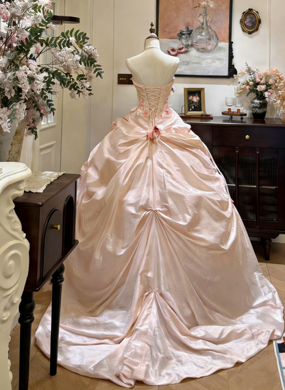 Pretty Ball Gown Sweetheart Pleated Evening Dress Quinceanera Dress 18th Birthday Prom Gown       D5324