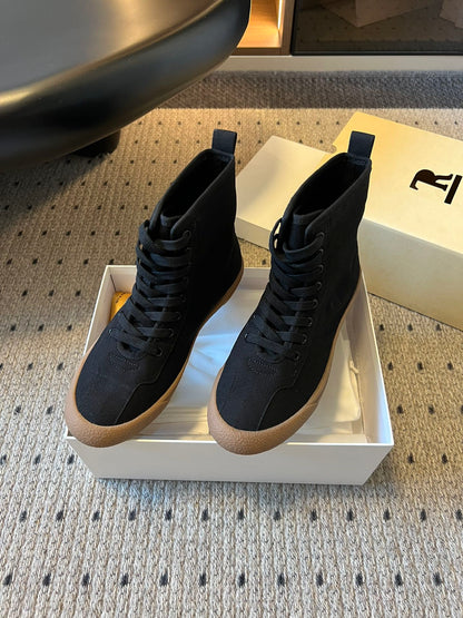 The Row 2025 High Sneaker Black Canvas 561613
