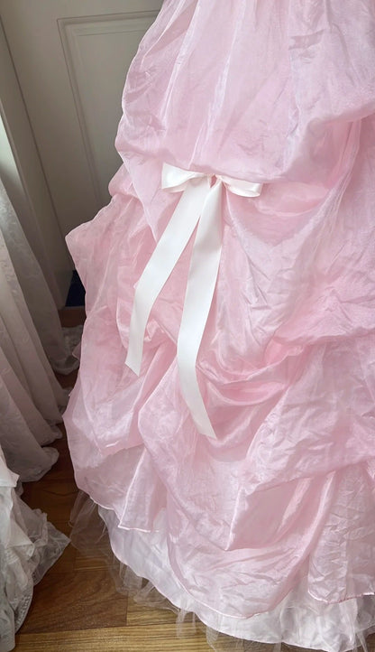 Stunning Ball Gown Strapless Tiered Evening Dress Sweet 16th Dress Birthday Party Gown       D5355