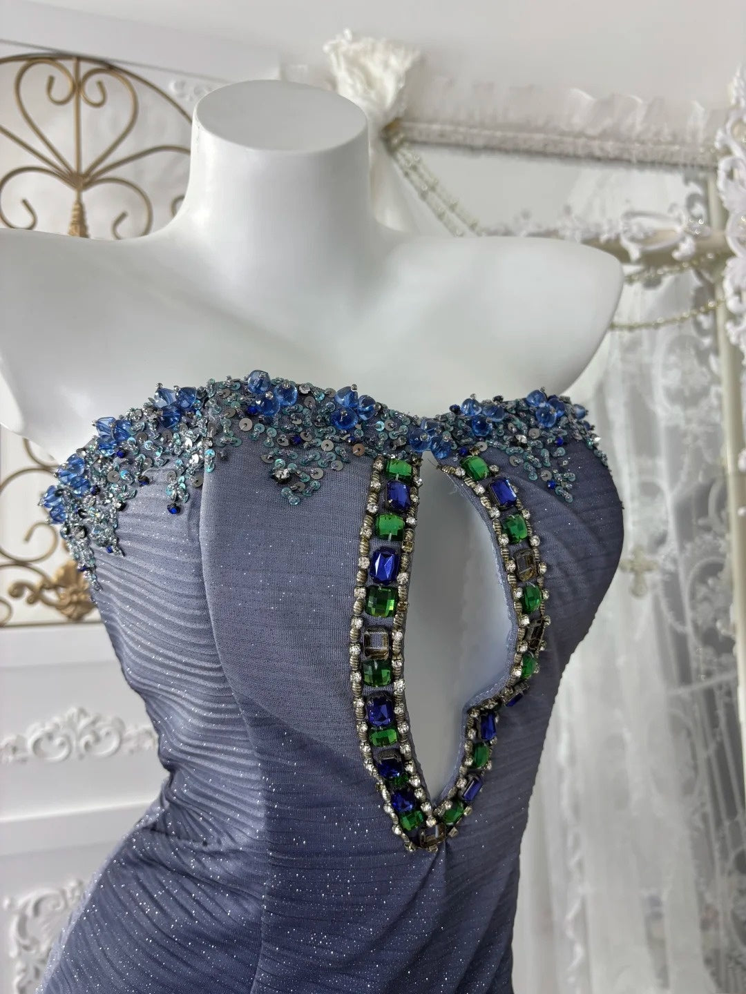 Sexy Prom Dress Strapless Pleated Tulle Mermaid Gala Dress Evening Dress 18th Birthday Gown      D5374